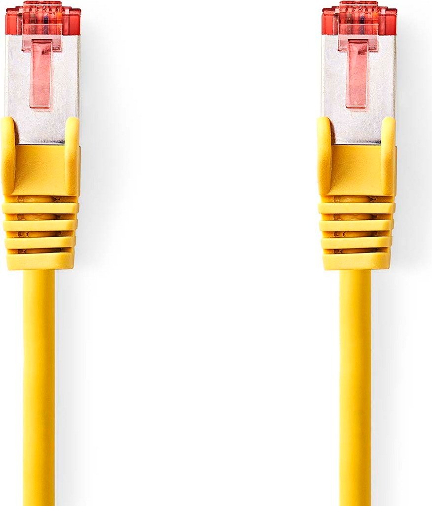 Kabel sieciowy CAT6 RJ45 męski RJ45 męski S/FTP 5,00 m Okrągły LSZH Żółty Etykieta