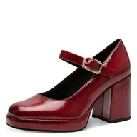 Czółenka - Marco Tozzi Damskie czółenka 2-24405-43, DK.RED PAT, 38 EU, Dk Red Pat, 38 EU - miniaturka - grafika 1