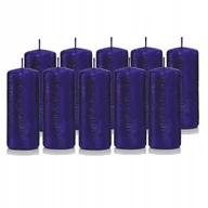 Świece - Zestaw 10 szt świeczki świece 10 cm GRANATOWE - miniaturka - grafika 1