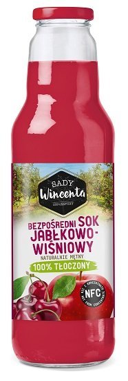 Sady Wincenta Sok Jabłkowo-Wiśniowy 100% 750 Ml