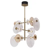 Lampy sufitowe - Lampa wisząca nad wyspę Allure P0541 Maxlight LED 70W 3000K okręgi złota - miniaturka - grafika 1