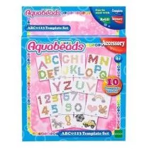 AQUABEADS Aqua Beads Szablony ABC i 123 - Zabawki kreatywne - miniaturka - grafika 1