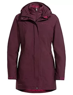 VAUDE Damska kurtka Idris 3 w 1 Parka III podwójna różowy czarna porzeczka 48 - Kurtki damskie - miniaturka - grafika 1