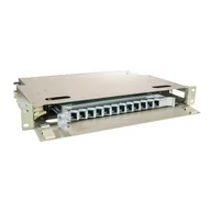 Pozostałe akcesoria sieciowe - Modułowa przełącznica światłowodowa Rack 19" 12J 1U (ODF-12) - miniaturka - grafika 1