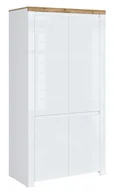 Szafy - Nowoczesna szafa uchylna biały połysk L6-H42 - miniaturka - grafika 1