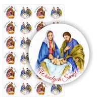 Akcesoria do pakowania - Świąteczne naklejki etykiety nalepki na święta Boże Narodzenie ma prezenty upominki paczki pod choinkę, arkusz 24 szt., drukant E-BN_10 - miniaturka - grafika 1