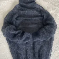 Swetry damskie - TEMU Elegancki Sweter z Wysokim Kołnierzem - Miękkie Swetry Idealne na Jesień/Zimę, Jednokolorowe do Codziennego i Eleganckiego Stylu, Pranie Ręczne, - miniaturka - grafika 1