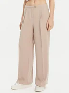 Spodnie damskie - ONLY Spodnie materiałowe Leila 15338347 Beżowy Wide Leg - miniaturka - grafika 1