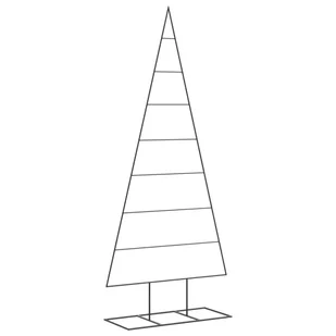 vidaXL Metalowa choinka świąteczna, do dekoracji, czarna, 180 cm - Choinki - miniaturka - grafika 1