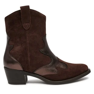 Kowbojki Unisa Grette_Bs_Mec Brązowy - Botki damskie - miniaturka - grafika 1