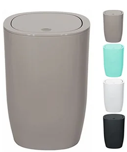 Spirella Kosz na odpady Pure od , akcesoria łazienkowe, polistyren, 25 x 17 x 17 cm, szarobrązowy, 25  x  17  x  17 cm 1018258 - Kosze na śmieci - miniaturka - grafika 1