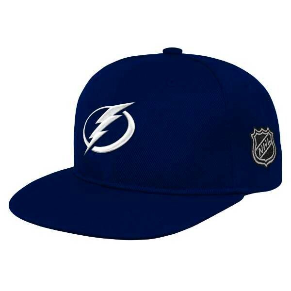 Dziecięca czapka z daszkiem Fanatics Logo Flatbrim Tampa Bay Lightning