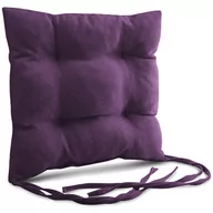 Poduszki ogrodowe - Poduszka ogrodowa na krzesło 40x40 cm w kolorze fioletowym ze sznureczkami do przywiązania - miniaturka - grafika 1