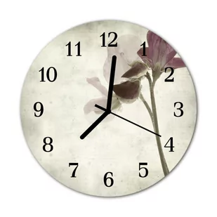 Zegarek na szkle PrezentVintage kwiat Kwiaty - Zegary - miniaturka - grafika 1