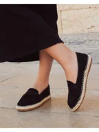 Espadryle damskie - Belucci Espadryle w kolorze czarnym - miniaturka - grafika 1