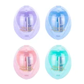 Temperówki - Temperówka z pojemnikiem szkolna do kredek ołówków DELI seria Macaron - miniaturka - grafika 1