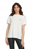 Koszulki i topy damskie - WRANGLER BOYFRIEND TEE OFF WHITE W7Q2GH737 L - miniaturka - grafika 1