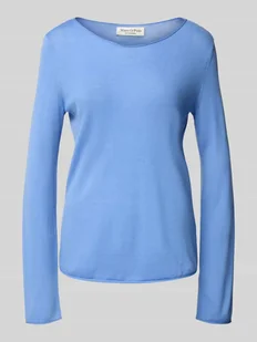 Sweter z dzianiny o kroju regular fit z żywej wełny - Swetry damskie - miniaturka - grafika 1