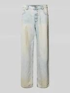 Spodnie męskie - Jeansy o kroju baggy fit z 5 kieszeniami i dodatkiem wiskozy - miniaturka - grafika 1