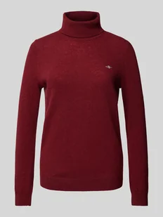 Sweter z dzianiny z golfem model ‘EXTRAFINE’ - Swetry damskie - miniaturka - grafika 1