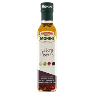 Monini Oliwa z oliwek Extra Vergine AROMATYZOWANA 4 pieprze 250 ml - Oliwa - miniaturka - grafika 1