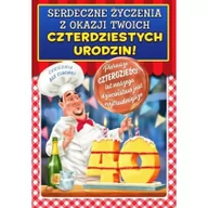 Kartki okolicznościowe i zaproszenia - marka niezdefiniowana Kartka okolicznościowa Urodziny 40 MF18 - Trend - miniaturka - grafika 1