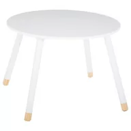 Stoliki dla dzieci - Biały stolik dziecięcy okrągły 43 cm 60 cm jja-127152 - miniaturka - grafika 1