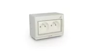 Gniazdka elektryczne - Elektro-Plast opatÓwek Gniazdo podwójne natynkowe G2N IP55 AQUA55 55.35 55.35 - miniaturka - grafika 1