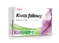 Witaminy i minerały - Suplement diety, Dr.Max, Kwas Foliowy 400 mcg, 90 tabletek - miniaturka - grafika 1