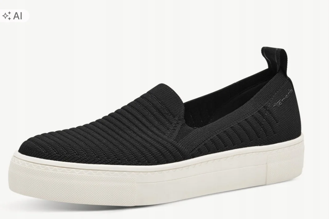 TAMARIS TRAMPKI DAMSKIE CZARNE WSUWANE NISKIE 39 16MA