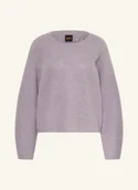Swetry damskie - Boss Sweter Fenne Z Dodatkiem Alpaki lila - BOSS - miniaturka - grafika 1