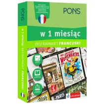 Pons praca zbiorowa Francuski w 1 miesiąc z 3 tablicami językowymi i kursem online