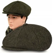 Czapki męskie - Kaszkiet męski OCIEPLANY Czapka Old School 50% WEŁNY Pako Jeans Retro Style - miniaturka - grafika 1