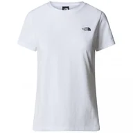 Koszulki sportowe damskie - Koszulka damska The North Face W S/S Simple Dome Slim Tee Rozmiar: S / Kolor: biały - miniaturka - grafika 1
