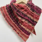 Apaszki i szaliki damskie - Ciepła zapinana apaszka kolorowa chustka z wełną merino - miniaturka - grafika 1
