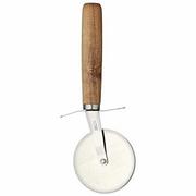 Noże kuchenne - KitchenCraft nóż do pizzy 6,5 cm stal nierdzewna/drewno srebrny/naturalny twm_928725 - miniaturka - grafika 1