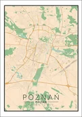 Plakaty - Plakat, Poznań mapa kolorowa, 61x91,5 cm - miniaturka - grafika 1