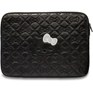 Hello Kitty Sleeve HKCSZPEKHBPK 14" czarny/black Zip PU Quilted Bows - Etui i futerały do telefonów - miniaturka - grafika 1
