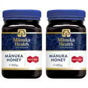 Miód - Manuka Health Miód Nektarowy Manuka MGO® 400+ Zestaw 2 x 500 g - miniaturka - grafika 1