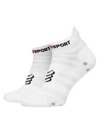 Skarpetki sportowe męskie - Compressport Skarpety Niskie Unisex Pro Racing Socks v4.0 Ultralight Run Low XU00051B Biały - miniaturka - grafika 1