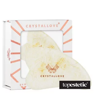 Crystallove Crystallove Płytka do Masażu Twarzy Gua Sha z Bursztynu Mlecznego Oczyszcza z toksyn, poprawia krążenie 1 szt. - Rollery do masażu - miniaturka - grafika 1
