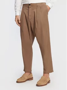 Spodnie damskie - Imperial Spodnie materiałowe PD7XEQS5R7 Brązowy Relaxed Fit - grafika 1