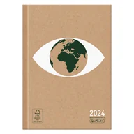 Kalendarze - Herlitz, Kalendarz tygodniowy A5 Eco & Sz.Szymankiewicz Świat-oko 2024 - miniaturka - grafika 1