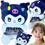 Maskotki i pluszaki - MASKOTKA KUROMI PLUSZOWA PRZYTULANKA MIĘKKI PLUSZAK DUŻY 30CM HELLO KITTY - miniaturka - grafika 1