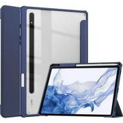 Etui do tabletów - Bizon Etui Case Tab Clear Matt do Samsung Galaxy Tab S8 / S7, granatowe - miniaturka - grafika 1