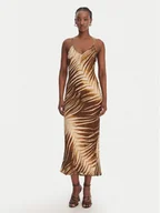 Sukienki - Just Cavalli Sukienka letnia 80PAO925 NS819 Beżowy Slim Fit - miniaturka - grafika 1