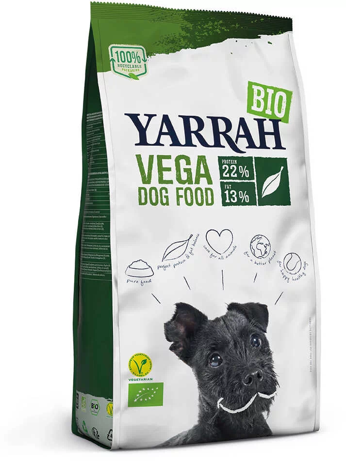 Yarrah Bio wegetariańska karma dla psa, z biobaobabem i bioolejem kokosowym - 10 kg