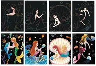 Zabawki kreatywne - Magiczna Zdrapka - Syrena 21x29,5cm - Yuelu - miniaturka - grafika 1