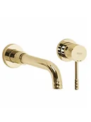 Baterie umywalkowe - Rea Bateria umywalkowa podtynkowa box Lungo Diamond złota - miniaturka - grafika 1