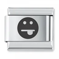 Charmsy - Murrano ITALIAN CHARMS Symbole Emocje Emotka Język IH-177 - miniaturka - grafika 1